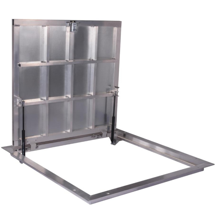 Floor Access Hatch Aluminum 100x100cm with Gas Struts
